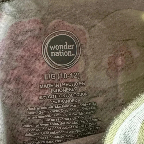 Wonder Nation Leggings Camo/Floral Sz Lg 10/12 - Picture 3 of 5